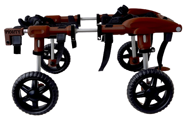 Invalidní vozíček na podporu všech 4 končetin - čtyřkolka M 5,1-12kg