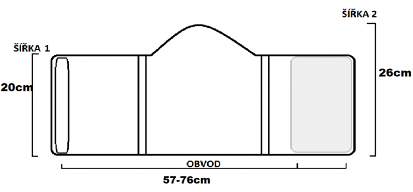 Pleny pro psa - pásy 2ks - XL 60-76cm