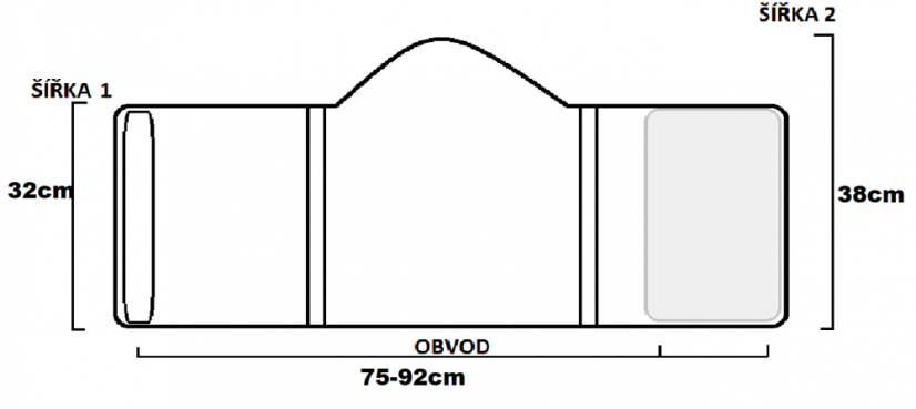 Pleny pro psa - pásy 2ks -  XXL 75-92cm