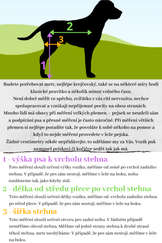Vozík pro psa na podporu zadních nohou L 12,1-25 kg